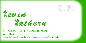 kevin mathern business card